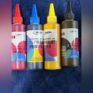Sublimation Ink Bottles - Red, Blue, Yellow, Black